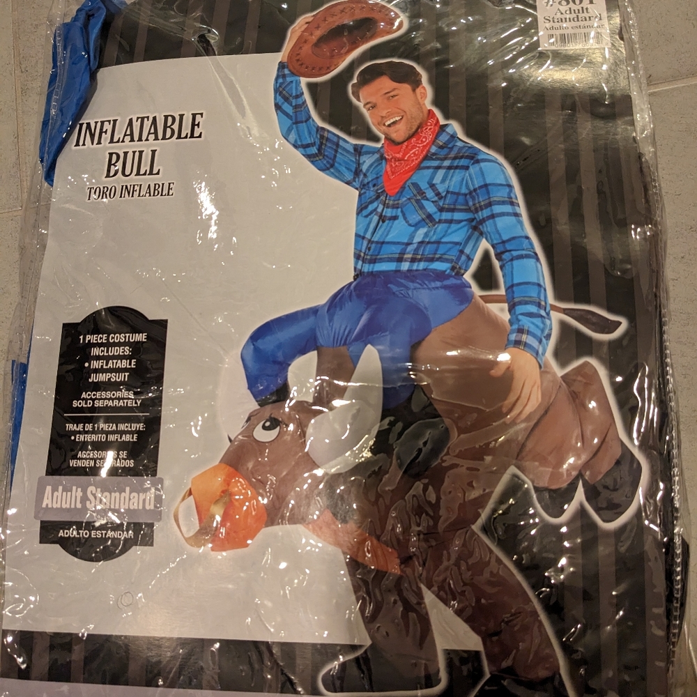 Inflatable bull costume